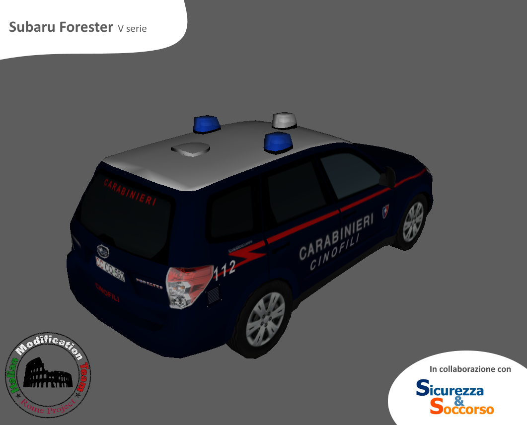 Arma dei Carabinieri
Subaru Forester V serie
Cinofili
