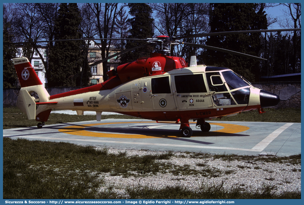 I-CMBR
118 Alto Adige
Aerospatiale SA365C Dauphin 2 
PELIKAN 1
Base di Bolzano

Parole chiave: 118;Alto Adige;Bolzano;Aerospatiale;SA365C;Dauphin;I-CMBR;Pelikan 1;Pelikan1;Elicottero;Elisoccorso