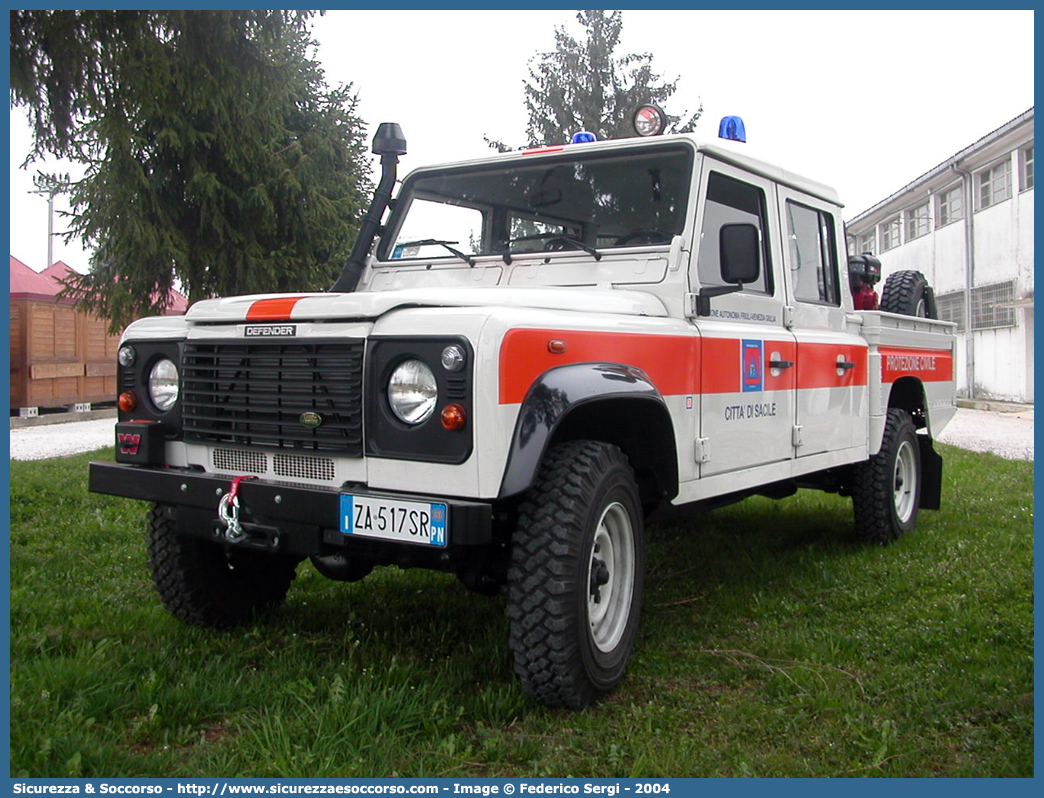 -
Regione Friuli Venezia Giulia
Comune di Sacile
Land Rover Defender 130
Parole chiave: PC;P.C.;Protezione;Civile;Friuli;Venezia Giulia;Sacile;Land Rover;Defender;130