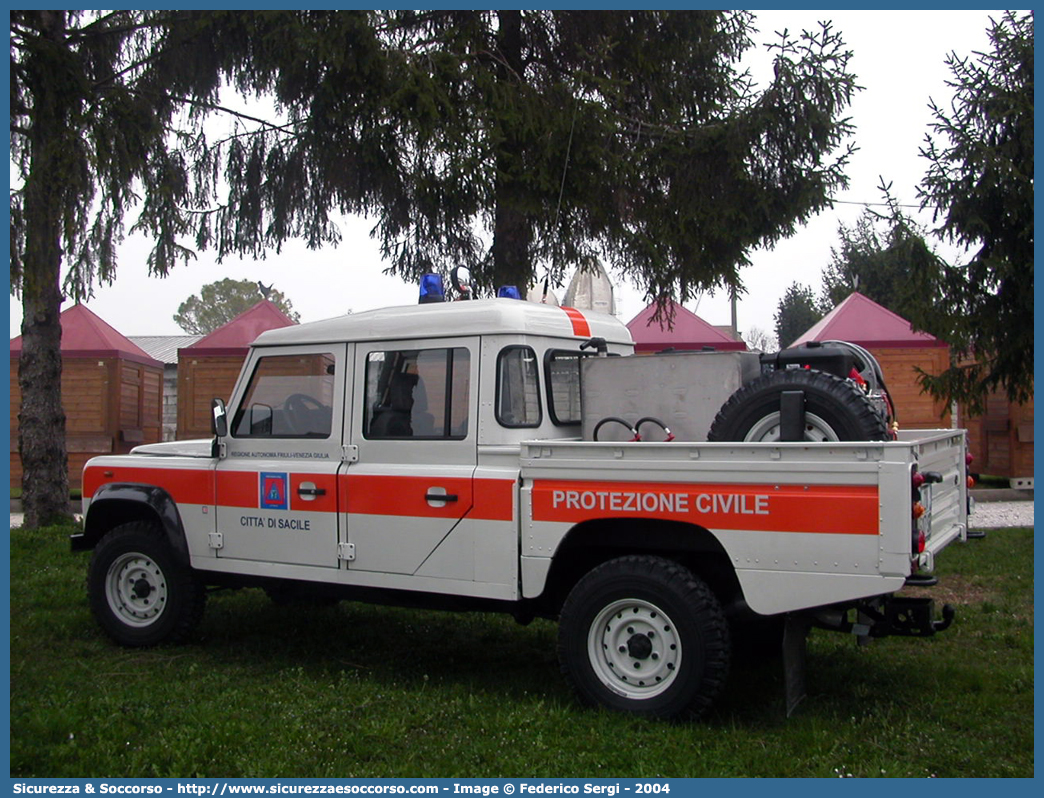 -
Regione Friuli Venezia Giulia
Comune di Sacile
Land Rover Defender 130
Parole chiave: PC;P.C.;Protezione;Civile;Friuli;Venezia Giulia;Sacile;Land Rover;Defender;130