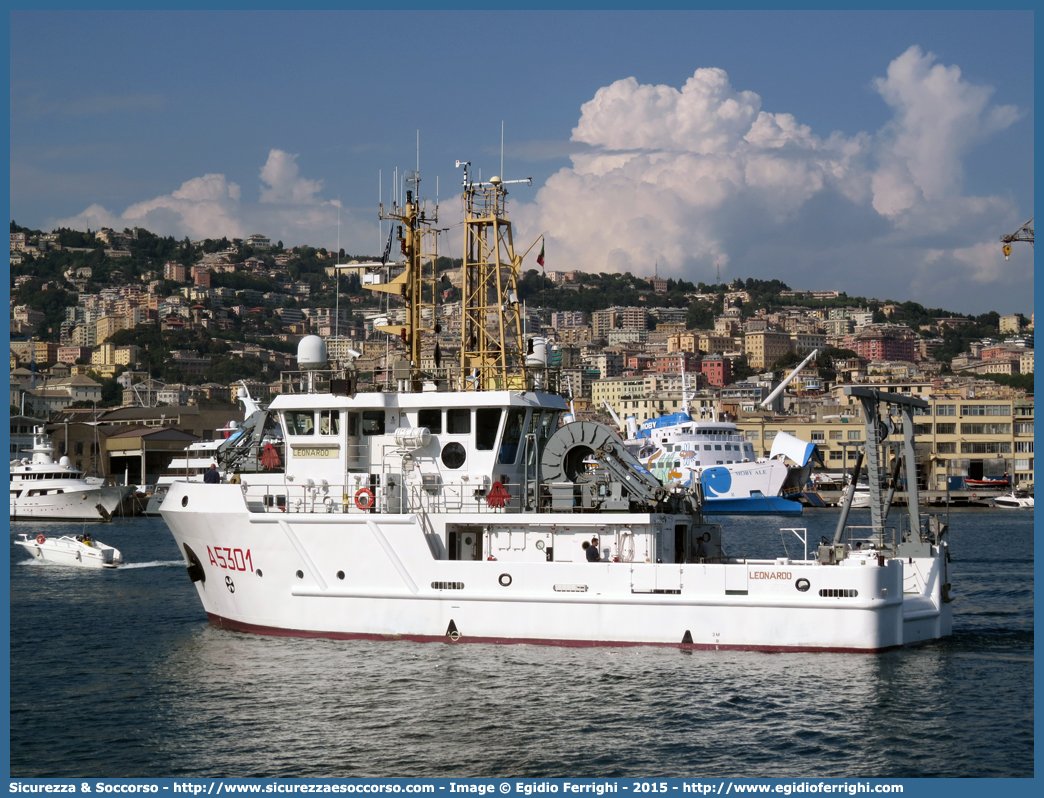 A5301 "Leonardo"
Marina Militare Italiana
Flotta Navale
Navi Esperienza
Parole chiave: MM;M.M.;Marina Militare;Flotta;Navale;Esperienza;L