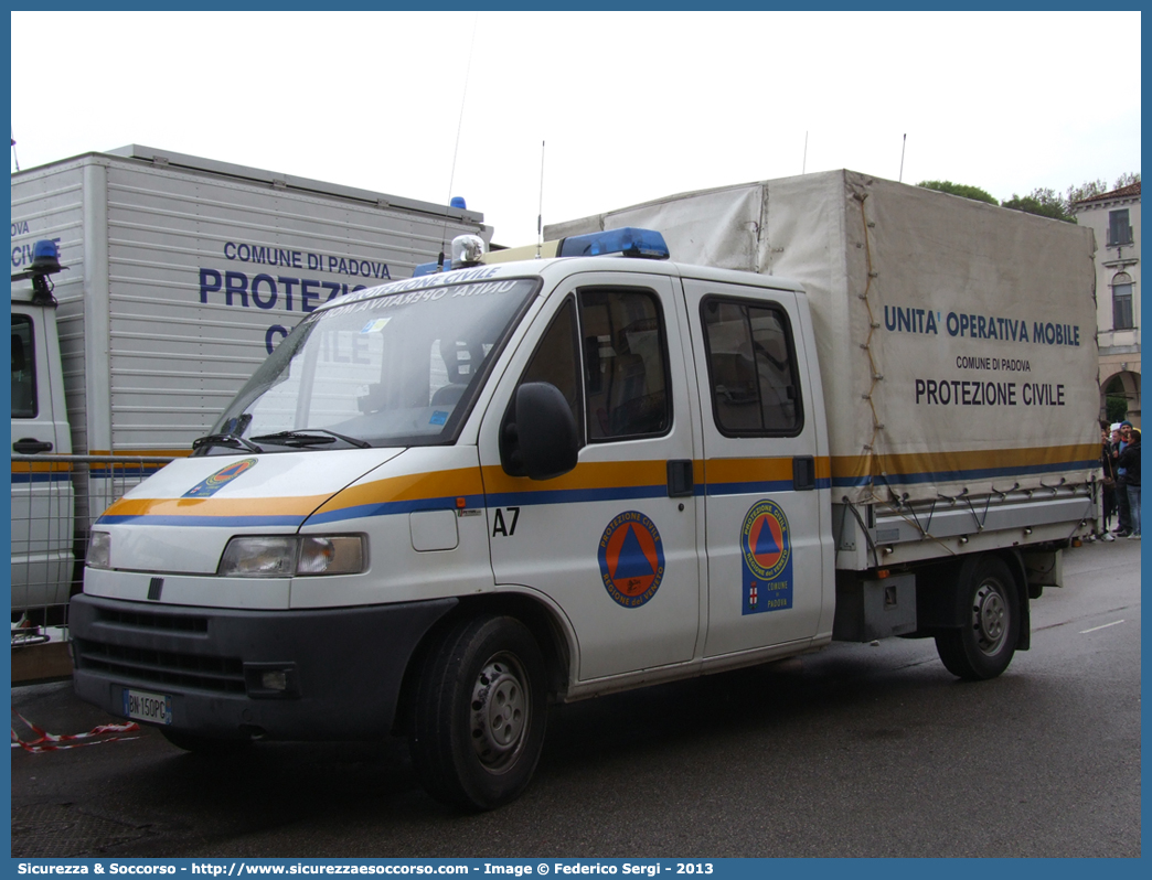 A7
Protezione Civile
Comune di Padova
Fiat Ducato II serie
Parole chiave: PC;P.C.;Protezione Civile;Padova;Fiat;Ducato