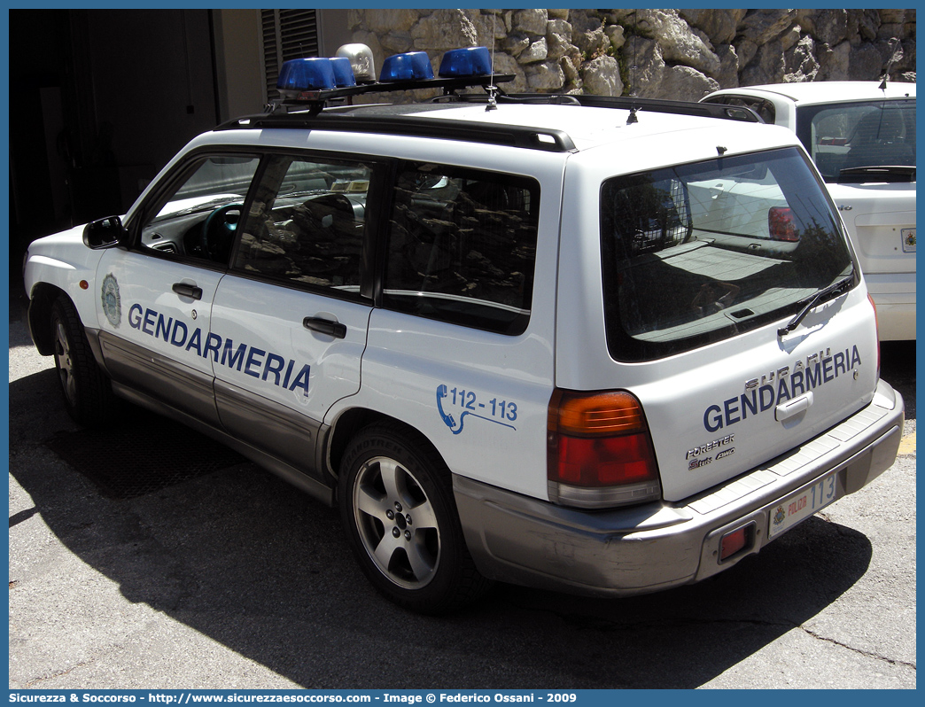 Polizia 113
Repubblica di San Marino
Gendarmeria
Subaru Forester AWD I serie 
Parole chiave: Repubblica;San Marino;RSM;R.S.M.;Gendarmeria;Subaru;Forester;AWD