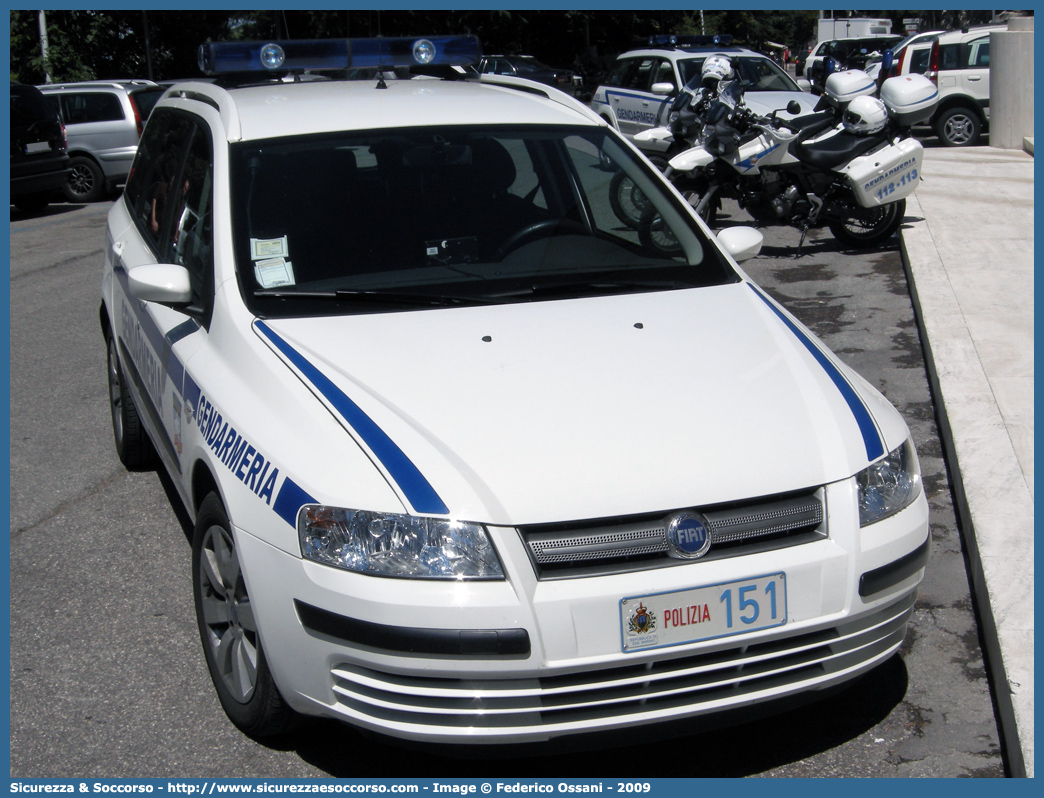 Polizia 151
Repubblica di San Marino
Gendarmeria
Fiat Stilo Multiwagon II serie
Parole chiave: Repubblica;San Marino;RSM;R.S.M.;Gendarmeria;Fiat;Stilo;Multiwagon