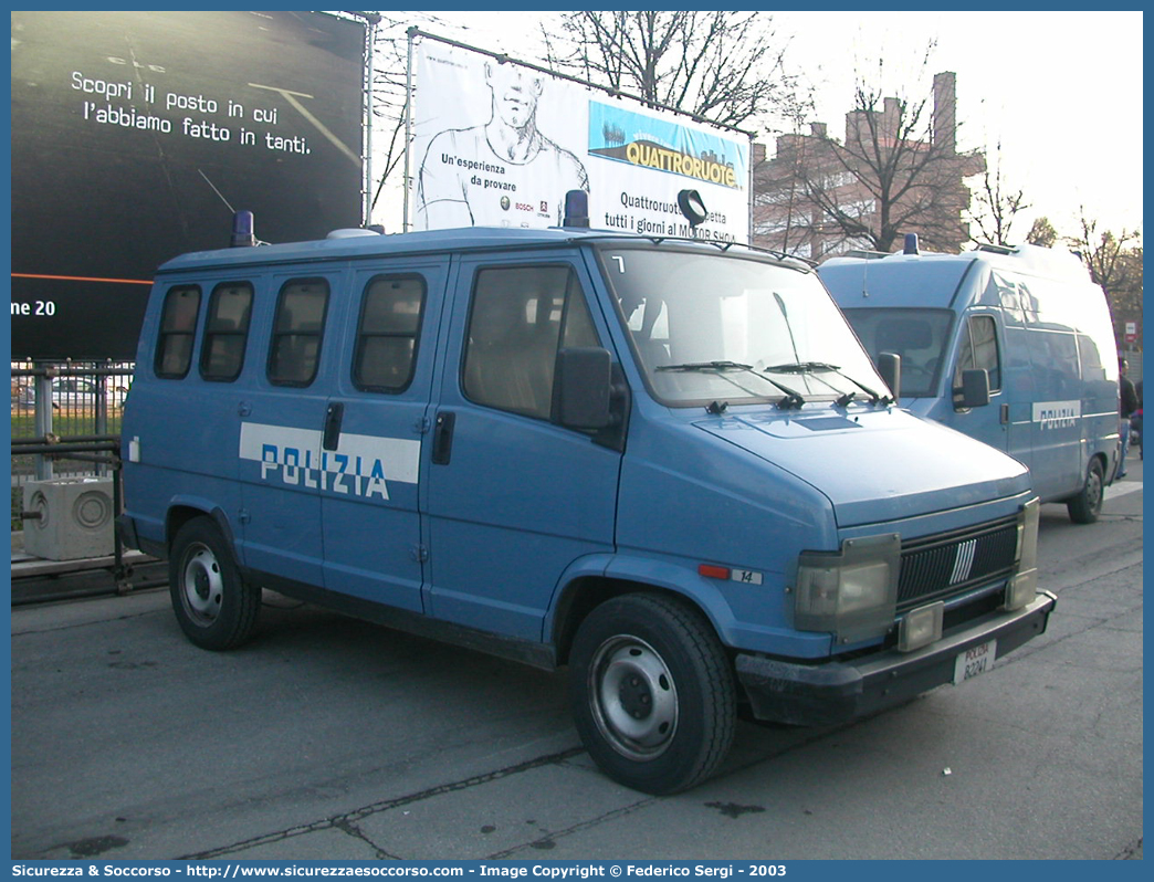 Polizia B2241
Polizia di Stato
Reparto Mobile
Fiat Ducato I serie restyling
Parole chiave: PS;P.S.;Polizia;Polizia di Stato;Reparto Mobile;Ordine Pubblico;Fiat;Ducato