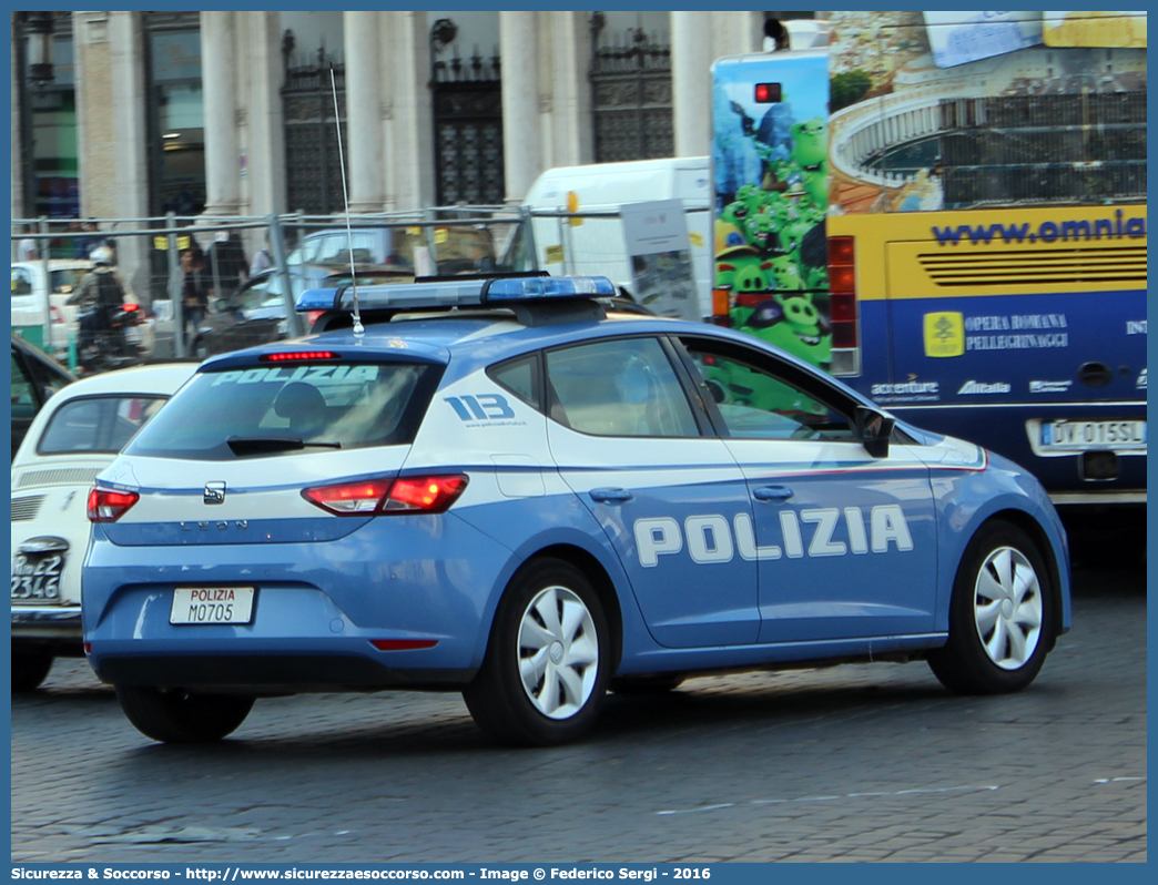 Polizia M0705
Polizia di Stato 
Squadra Volante
Seat Leon III serie
Allestitore Nuova Carrozzeria Torinese S.r.l.
Parole chiave: PS;P.S.;Polizia;di;Stato;Squadra;Volante;Seat;Leon;nct;nuova;carrozzeria;torinese