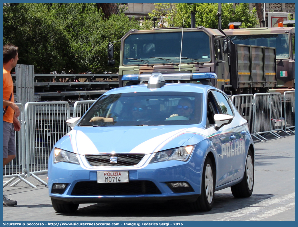 Polizia M0714
Polizia di Stato 
Squadra Volante
Seat Leon III serie
Allestitore Nuova Carrozzeria Torinese S.r.l.
Parole chiave: PS;P.S.;Polizia;di;Stato;Squadra;Volante;Seat;Leon;nct;nuova;carrozzeria;torinese