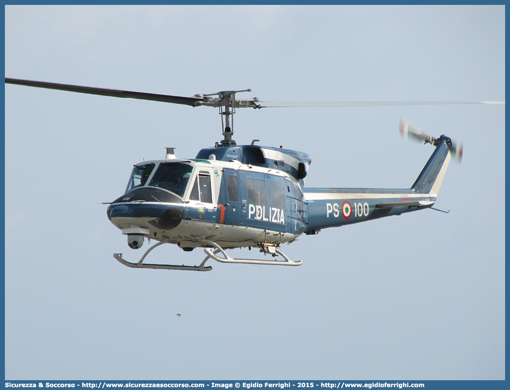 PS 100
Polizia di Stato
Reparto Volo
Agusta Bell AB212
Parole chiave: PS;P.S.;Polizia;di;Stato;Reparto;Volo;Agusta;Bell;AB212;AB 212