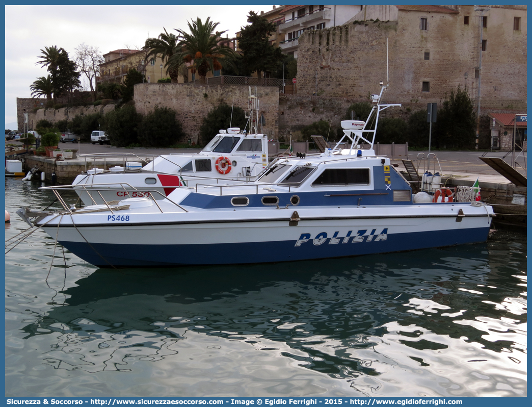 PS 468
Polizia di Stato
Polizia del Mare
Intermarine
Parole chiave: PS;P.S.;Pubblica;Sicurezza;Polizia;di;Stato;del;mare;468