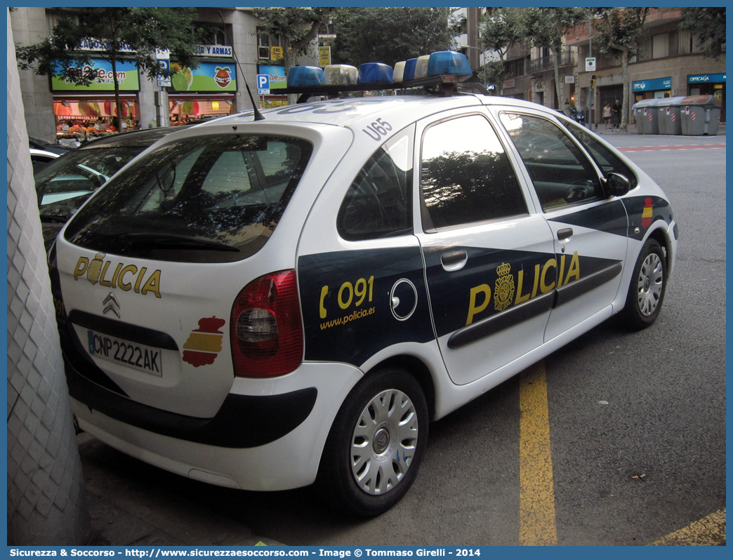 U65
Reino de España
Cuerpo Nacional de Policía
Citroen Xsara Picasso
Parole chiave: Regno di Spagna;Spagna;Espana;España;Reino de España;Cuerpo;Nacional;Policía;Citroen;Xsara;Picasso