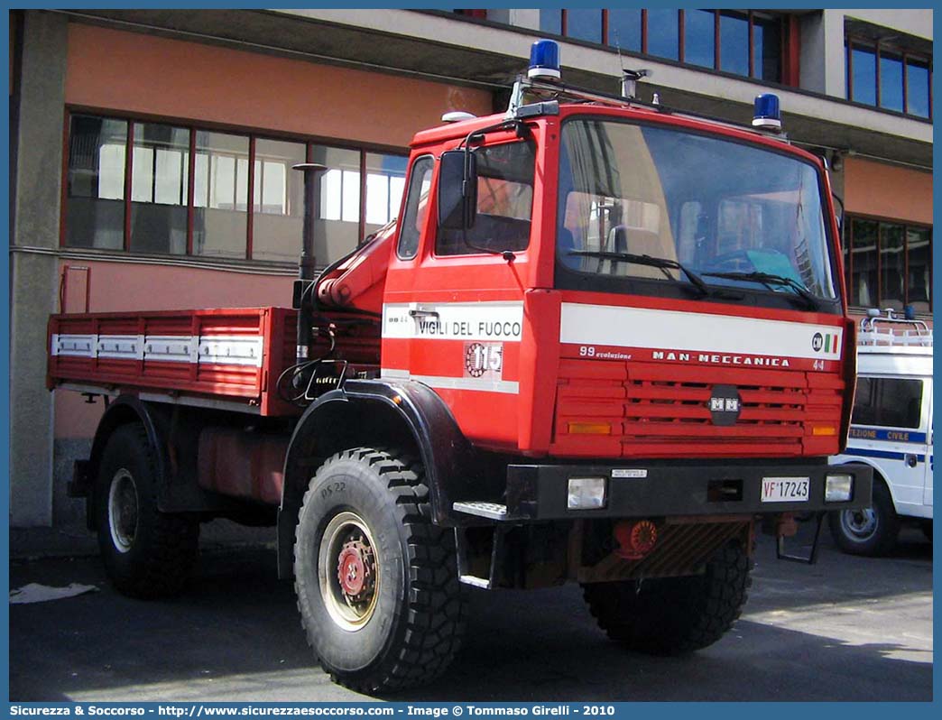 VF 17243
Corpo Nazionale Vigili del Fuoco
Man Meccanica 99 Evoluzione 4x4
Parole chiave: VVF;V.V.F.;Corpo;Nazionale;Vigili;del;Fuoco;Man;Meccanica;99;Evoluzione