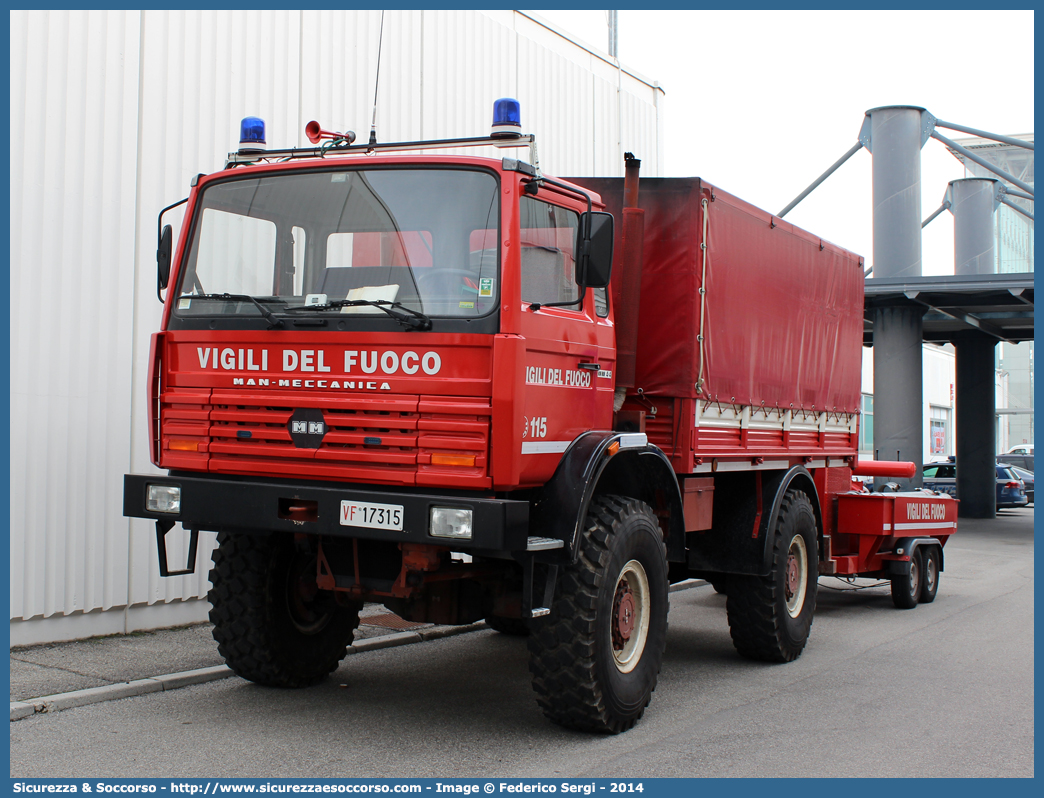 VF 17315
Corpo Nazionale Vigili del Fuoco
Man Meccanica 99 Evoluzione 4x4
Parole chiave: VVF;V.V.F.;Corpo;Nazionale;Vigili;del;Fuoco;Man;Meccanica;99;Evoluzione