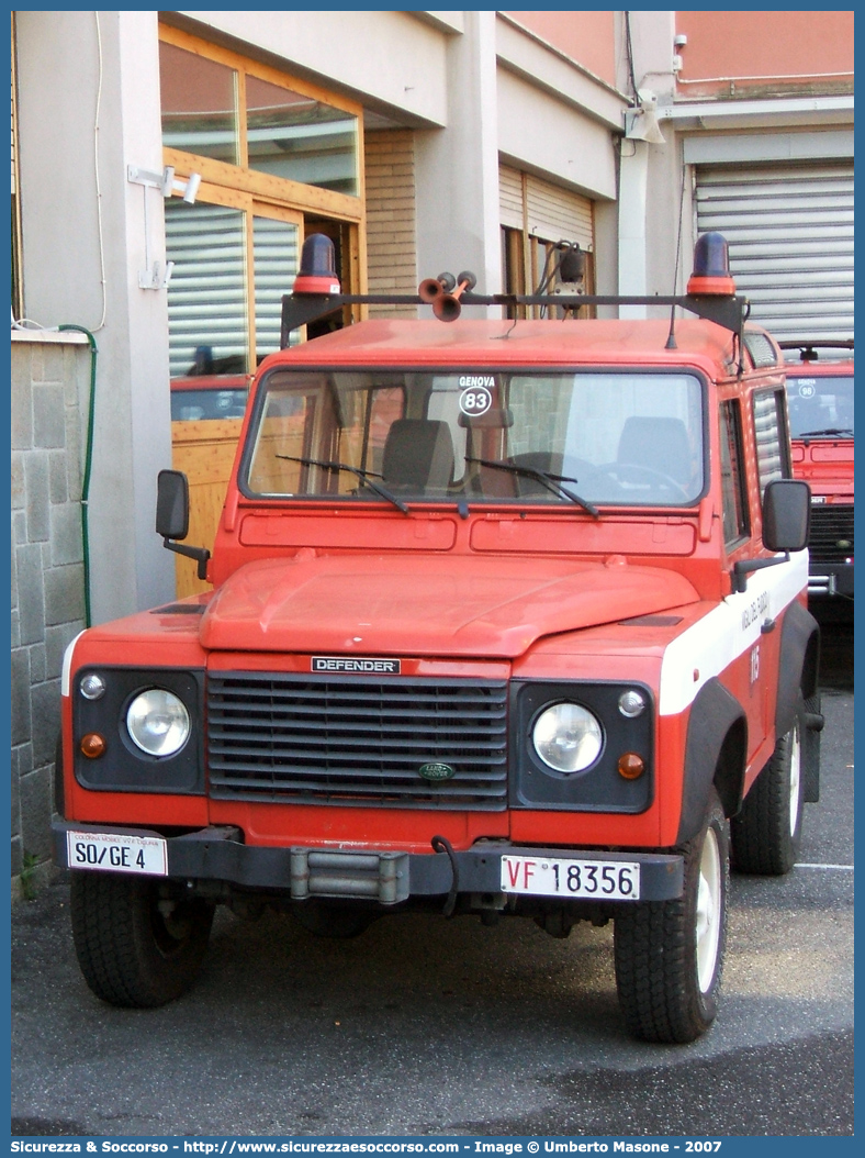 VF 18356
Corpo Nazionale Vigili del Fuoco
Land Rover Defender 90
Parole chiave: VF;VVF;V.F.;V.V.F.;Corpo;Nazionale;Vigili del Fuoco;Vigili;Fuoco;Land Rover;Defender;90;18356