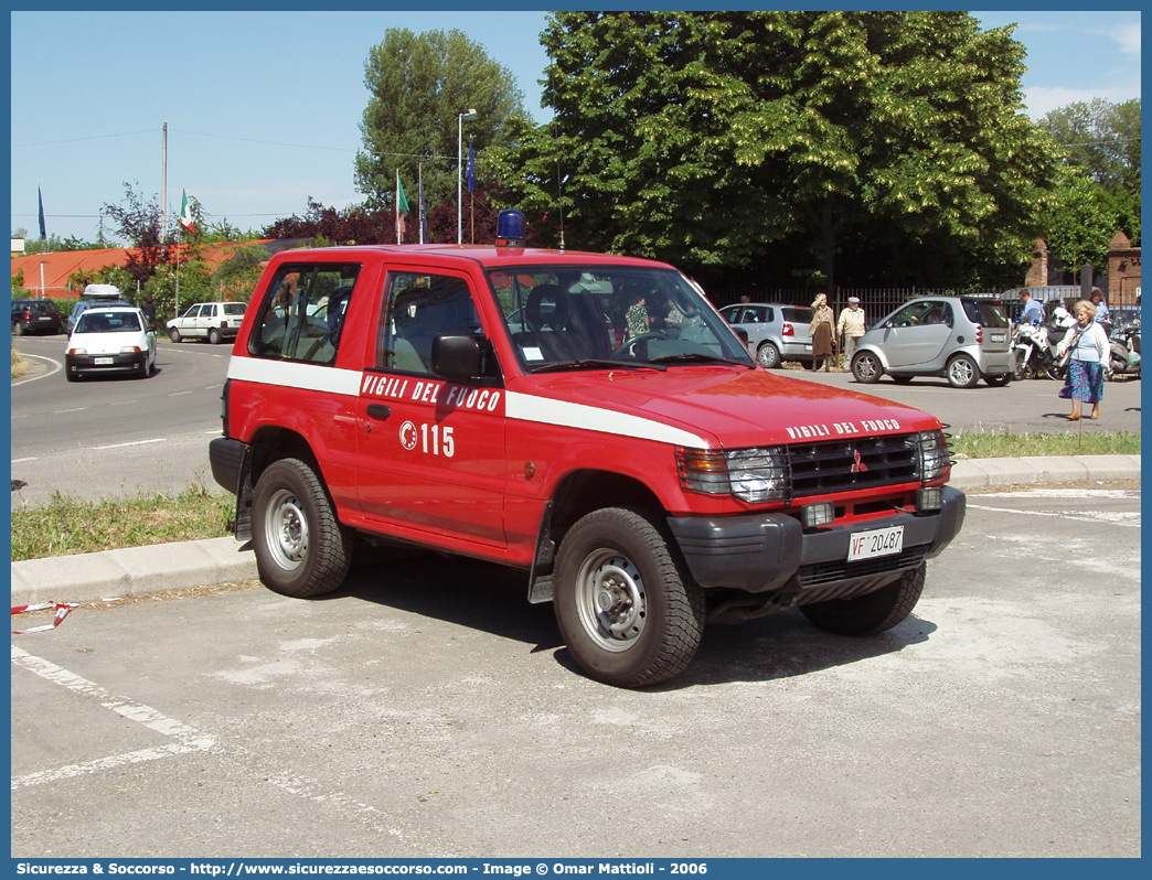 VF 20487
Corpo Nazionale Vigili del Fuoco
Mitsubishi Pajero SWB II serie
Parole chiave: VVF;V.V.F.;Corpo;Nazionale;Vigili;del;Fuoco;Mitsubishi;Pajero;SWB