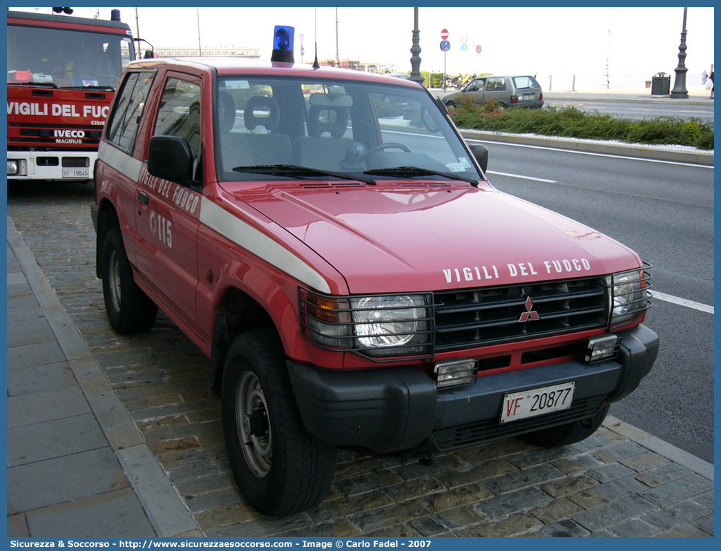 VF 20877
Corpo Nazionale Vigili del Fuoco
Mitsubishi Pajero SWB II serie
Parole chiave: VVF;V.V.F.;Corpo;Nazionale;Vigili;del;Fuoco;Mitsubishi;Pajero;SWB