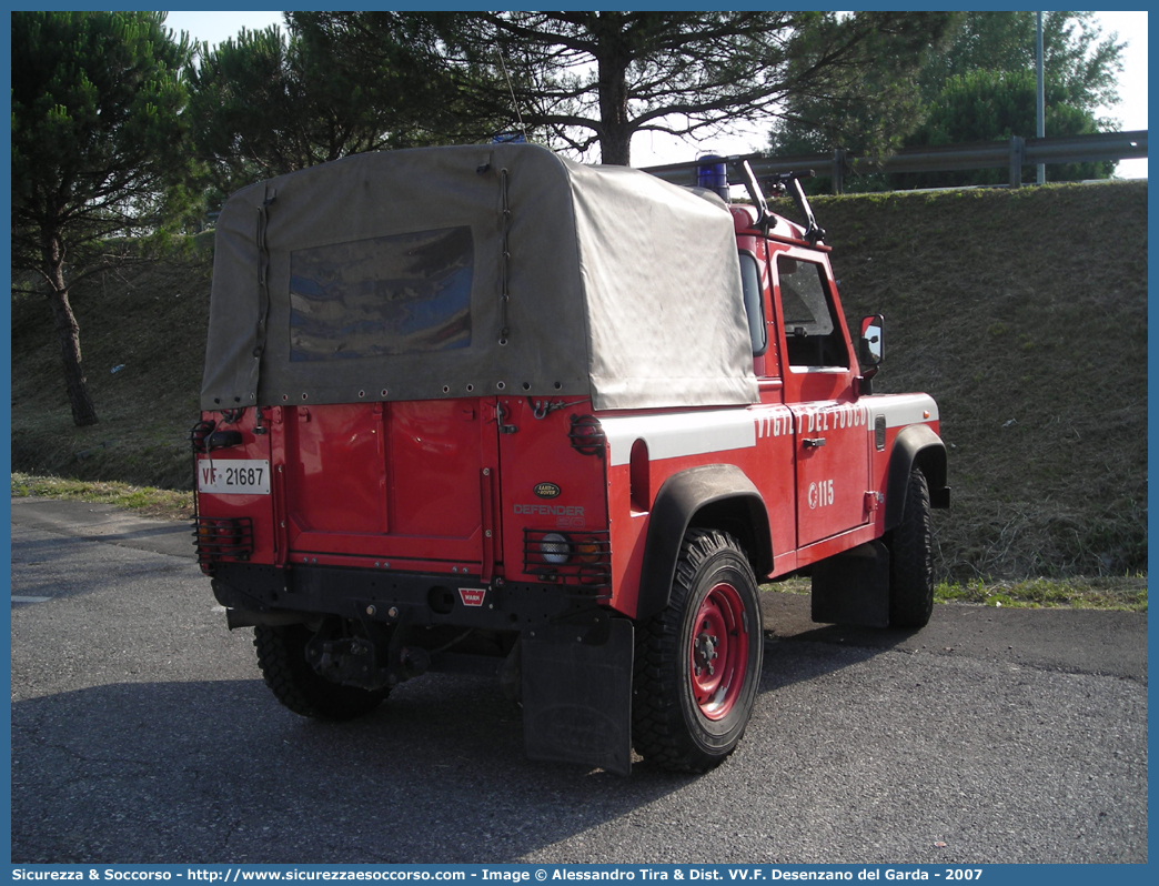 VF 21687
Corpo Nazionale Vigili del Fuoco
Land Rover Defender 90 Pick Up
Parole chiave: VF;VVF;V.F.;V.V.F.;Corpo;Nazionale;Vigili del Fuoco;Vigili;Fuoco;Land Rover;Defender;90;21687