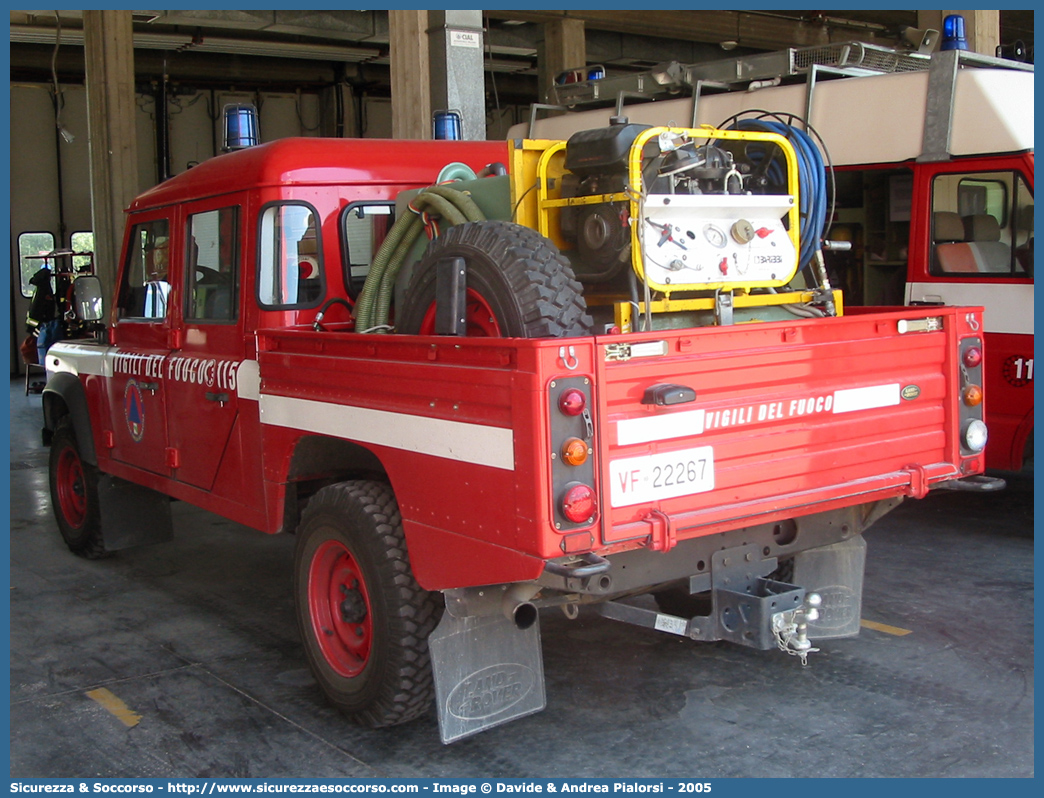 VF 22267
Corpo Nazionale Vigili del Fuoco
Land Rover Defender 130
(fornitura regione Emilia Romagna)
Parole chiave: VF;VVF;V.F.;V.V.F.;Corpo;Nazionale;Vigili del Fuoco;Vigili;Fuoco;Land Rover;Defender;130