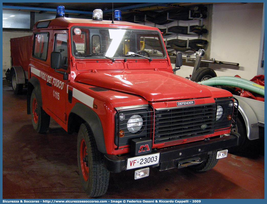 VF 23003
Corpo Nazionale Vigili del Fuoco
Land Rover Defender 90
Parole chiave: VF;VVF;V.F.;V.V.F.;Corpo;Nazionale;Vigili del Fuoco;Vigili;Fuoco;Land Rover;Defender;90;23003