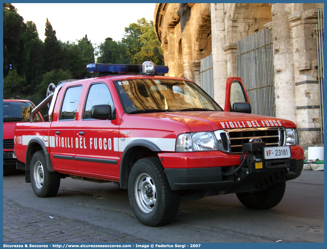 VF 23181
Corpo Nazionale Vigili del Fuoco
Ford Ranger I serie restyling
Parole chiave: VF;VVF;V.F.;V.V.F.;Corpo;Nazionale;Vigili del Fuoco;Vigili;Fuoco;Ford;Ranger