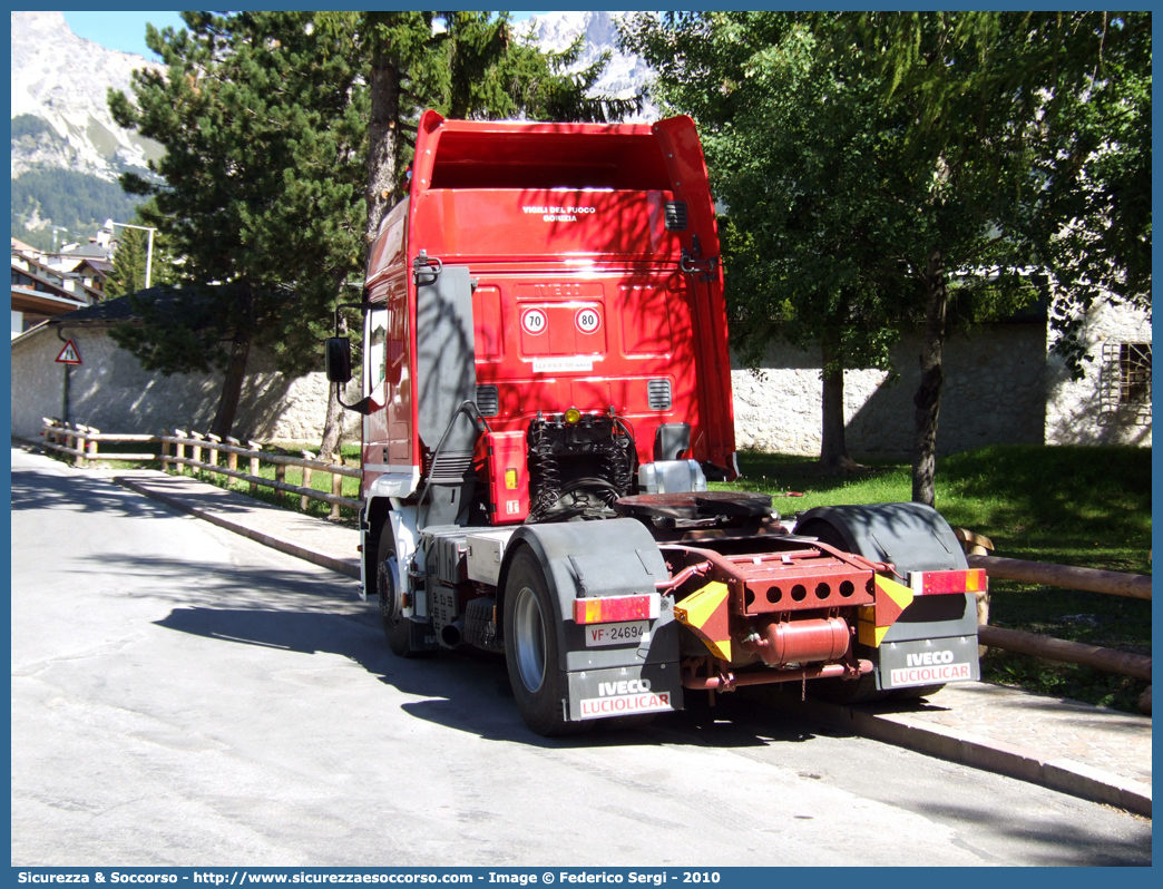 VF 24694
Corpo Nazionale Vigili del Fuoco
Iveco EuroStar 440E43
Parole chiave: VF;V.F.;VVF;V.V.F.;Corpo;Nazionale;Vigili del Fuoco;Iveco;EuroStar;440E43