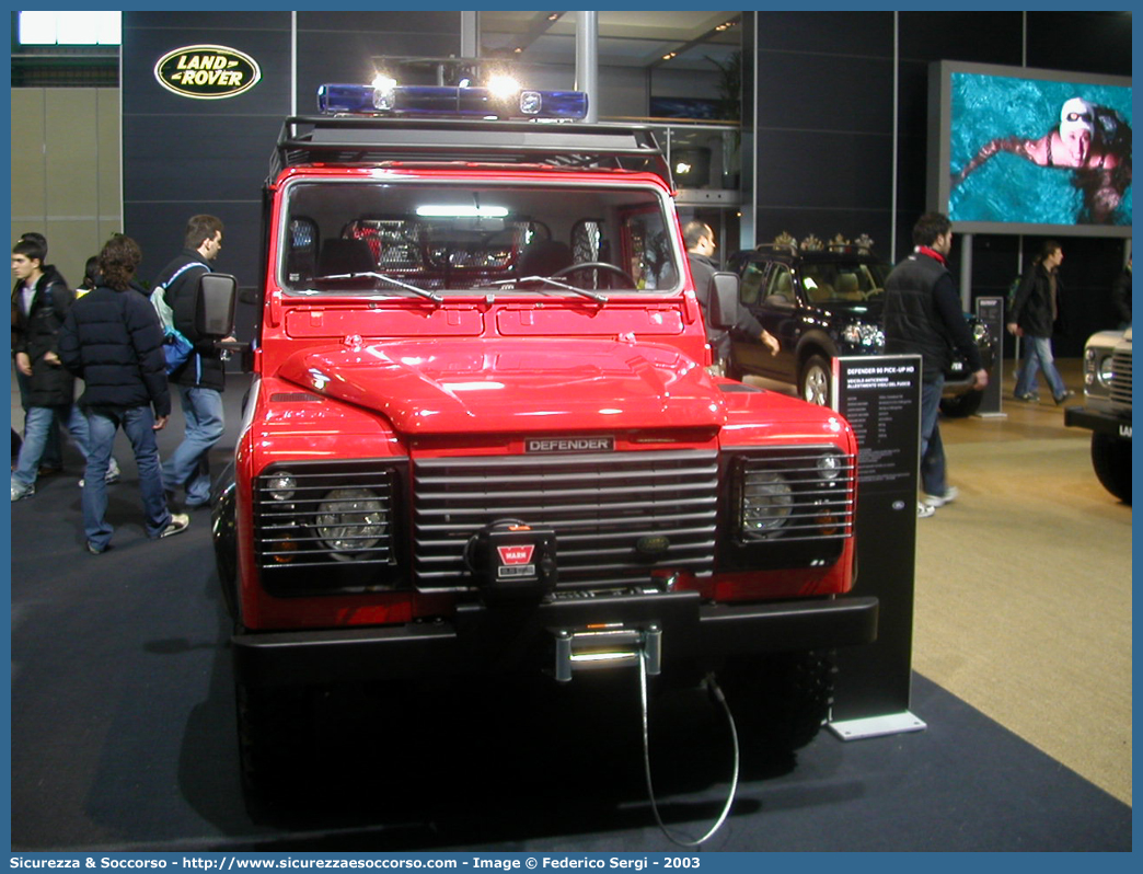 -
Corpo Nazionale Vigili del Fuoco
Land Rover Defender 90 Pick Up
Parole chiave: VF;VVF;V.F.;V.V.F.;Corpo;Nazionale;Vigili del Fuoco;Vigili;Fuoco;Land Rover;Defender;90