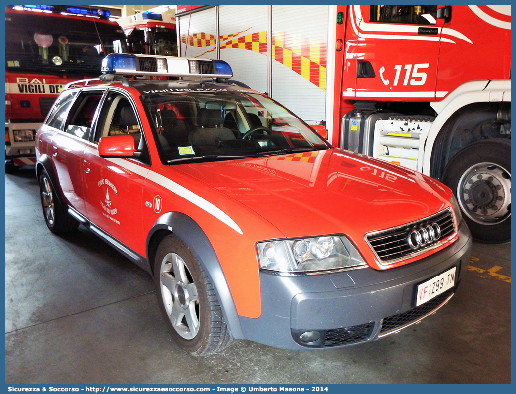 VF Z99TN
Corpo Permanente dei Vigili del Fuoco Trento
Audi A6 Allroad I serie
Allestitore Binz Gmbh & CO. KG
Parole chiave: VF;V.F.;Vigili del Fuoco;Vigili;Fuoco;Corpo;Permanente;Trento;Audi;A6;Allroad;Binz