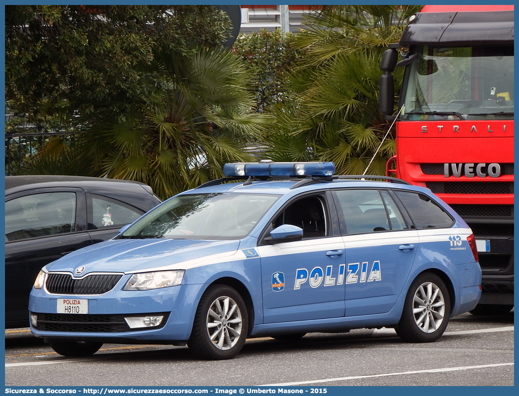 Polizia H8110
Polizia di Stato
Polizia Stradale
Autostrade per l'Italia S.p.A.
Skoda Octavia Wagon IV serie
Allestitore Focaccia Group S.r.l.
(I fornitura)
Parole chiave: Polizia di Stato;Polizia Stradale;Autostrade per Italia S.p.A.;Autostrade S.p.A.;Autostrade;Italia;Skoda;Octavia;Wagon;Station;SW;S.W.;Focaccia