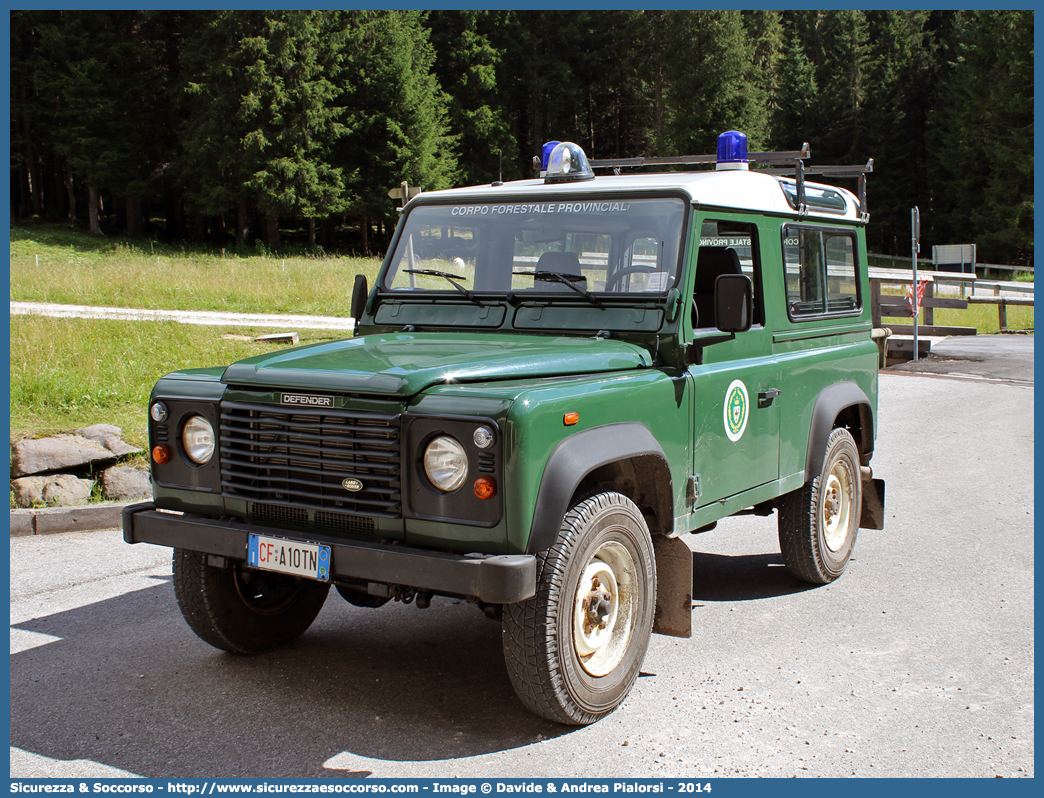 CF A10TN
Corpo Forestale
Provincia Autonoma di Trento
Land Rover Defender 90
Parole chiave: CF;C.F.;TN;Corpo;Forestale;Trento;Trentino;Land;Rover;Defender;90