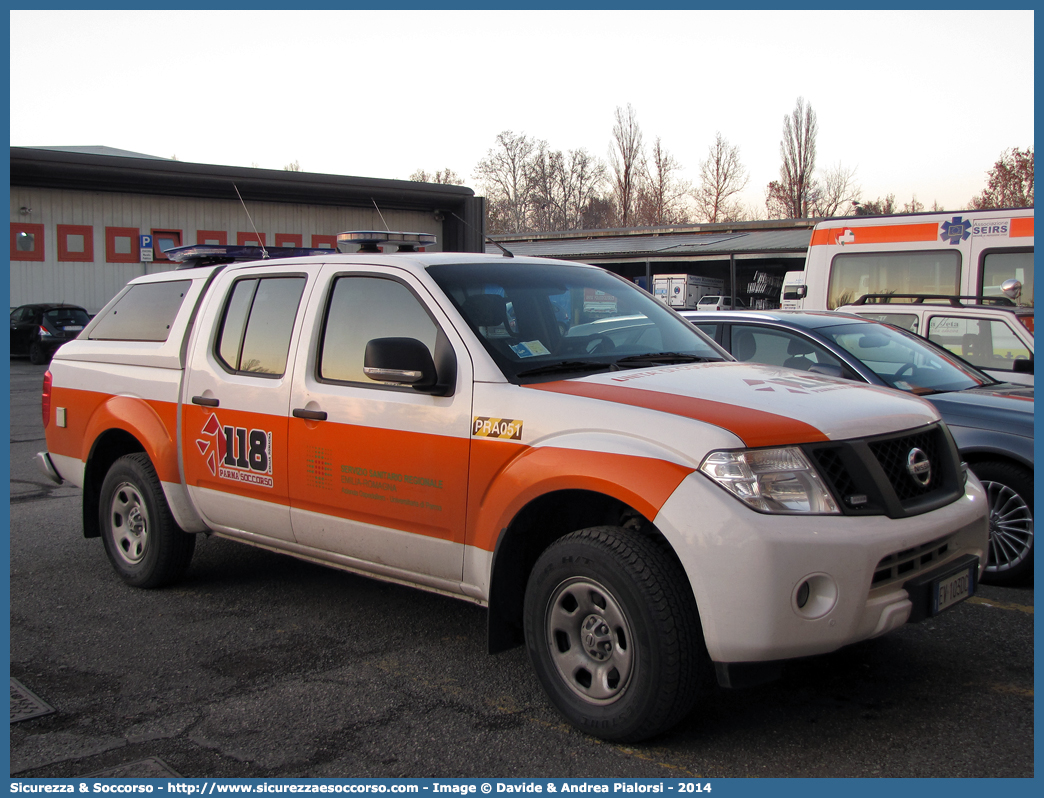 PRA051
118 Parma Soccorso
Nissan Navara II serie
Allestitore Fratelli Gentili S.a.s.
Parole chiave: 118;Parma;Soccorso;Nissan;Navara;Gentili