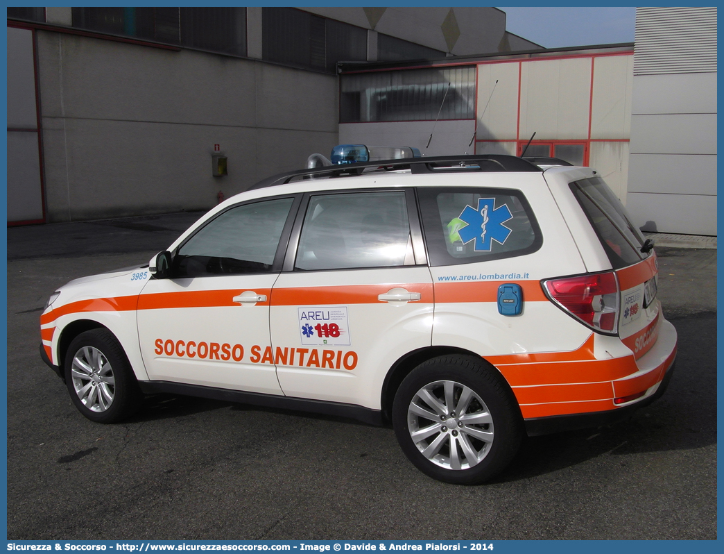 3985
118 Azienda Regionale Emergenza Urgenza
Regione Lombardia
Subaru Forester V serie
Allestitore Bertazzoni S.r.l.
Parole chiave: 118;AREU;A.R.E.U.;S.S.U.Em.;SSUEm;Lombardia;Milano;Automedica;Subaru;Forester;Bertazzoni