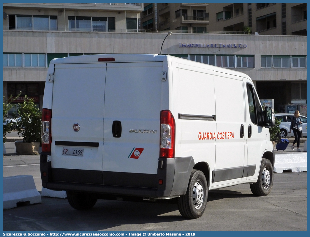 CP 4139
Corpo delle Capitanerie di Porto
Guardia Costiera
Fiat Ducato III serie
(variante)
Parole chiave: CP;C.P.;GC;G.C.;Guardia;Costiera;Capitaneria;Capitanerie;Porto;Guardia Costiera;Fiat;Ducato;X250;X 250