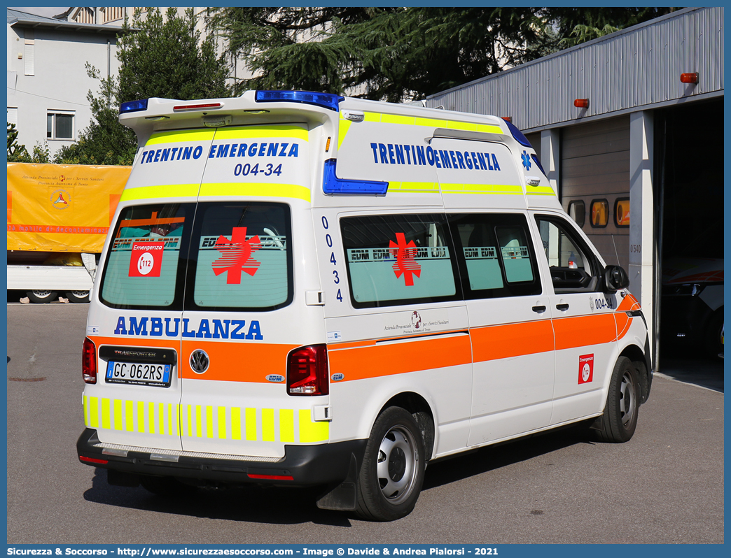 004-34
118 Trentino Emergenza
Volkswagen Transporter T6.1
Allestitore EDM S.r.l.
Parole chiave: 118;Trento;Trentino;Emergenza;Ambulanza;Autoambulanza;Volkswagen;Transporter;T6.1;T 6;EDM