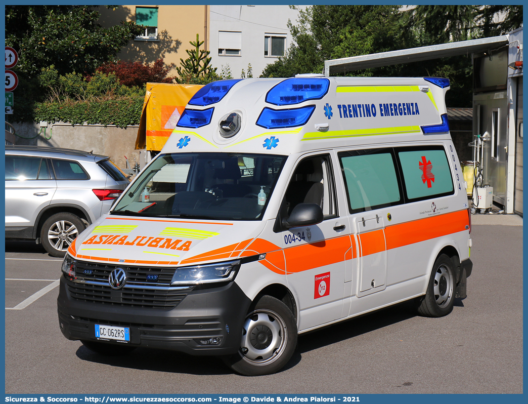 004-34
118 Trentino Emergenza
Volkswagen Transporter T6.1
Allestitore EDM S.r.l.
Parole chiave: 118;Trento;Trentino;Emergenza;Ambulanza;Autoambulanza;Volkswagen;Transporter;T6.1;T 6;EDM