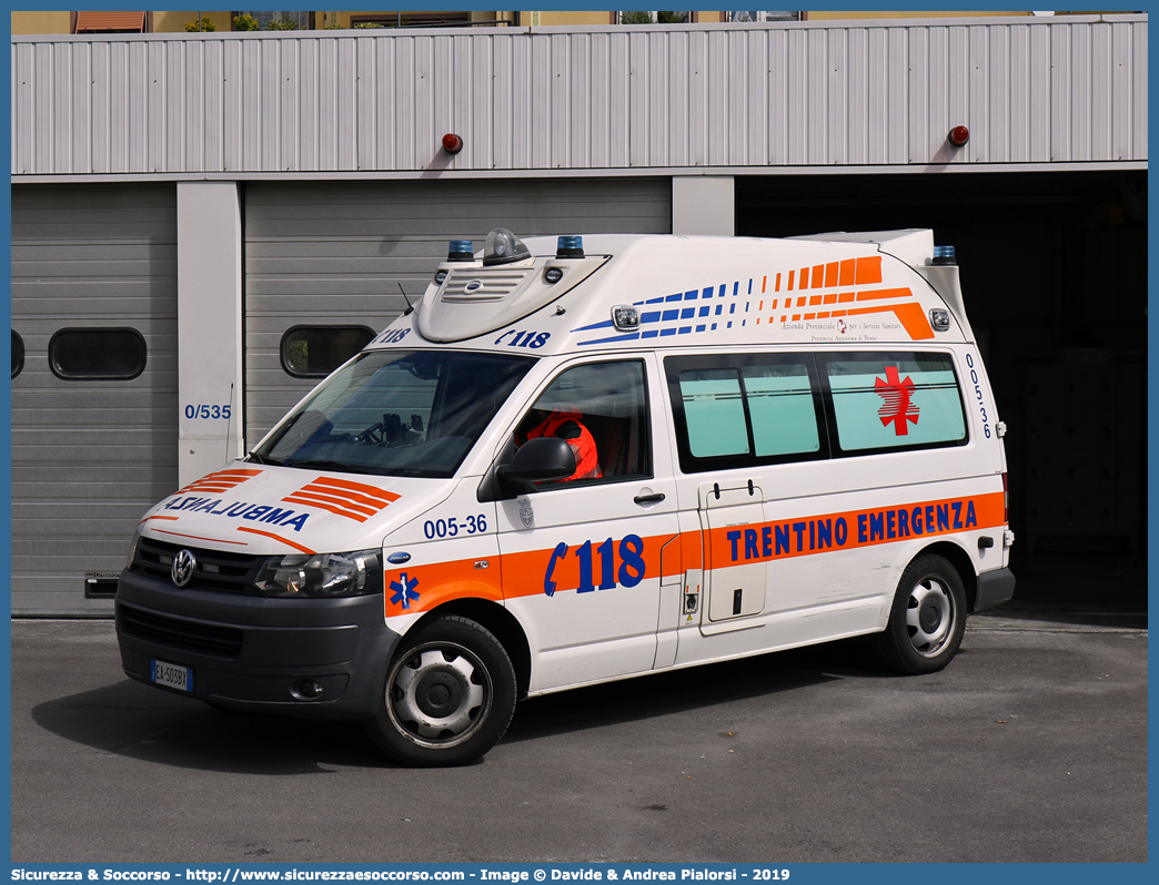 005-36
118 Trentino Emergenza
Volkswagen Transporter T5 restyling
Allestitore Aricar S.p.A.
Parole chiave: 118;Trento;Trentino;Emergenza;Ambulanza;Autoambulanza;Volkswagen;Transporter;T5;T 5;Aricar