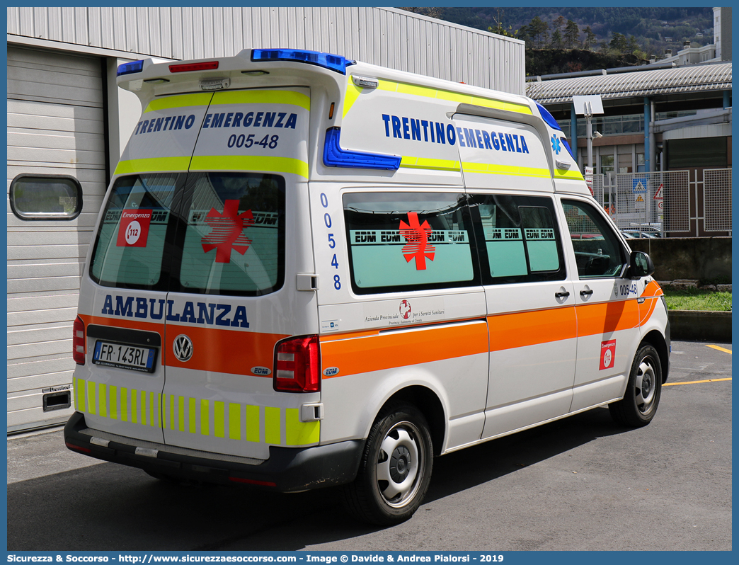 005-48
118 Trentino Emergenza
Volkswagen Transporter T6
Allestitore EDM S.r.l.
Parole chiave: 118;Trento;Trentino;Emergenza;Ambulanza;Autoambulanza;Volkswagen;Transporter;T6;T 6;EDM