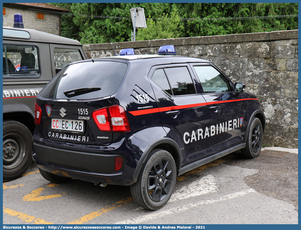 CC EC126
Arma dei Carabinieri
Comando Unità per la Tutela Forestale, 
Ambientale e Agroalimentare
Suzuki Ignis II serie
Parole chiave: CC;C.C.;Arma;dei;Carabinieri;Comando;Unità;per;la;Tutela;Forestale;Ambientale;Agroalimentare;Suzuki;Ignis