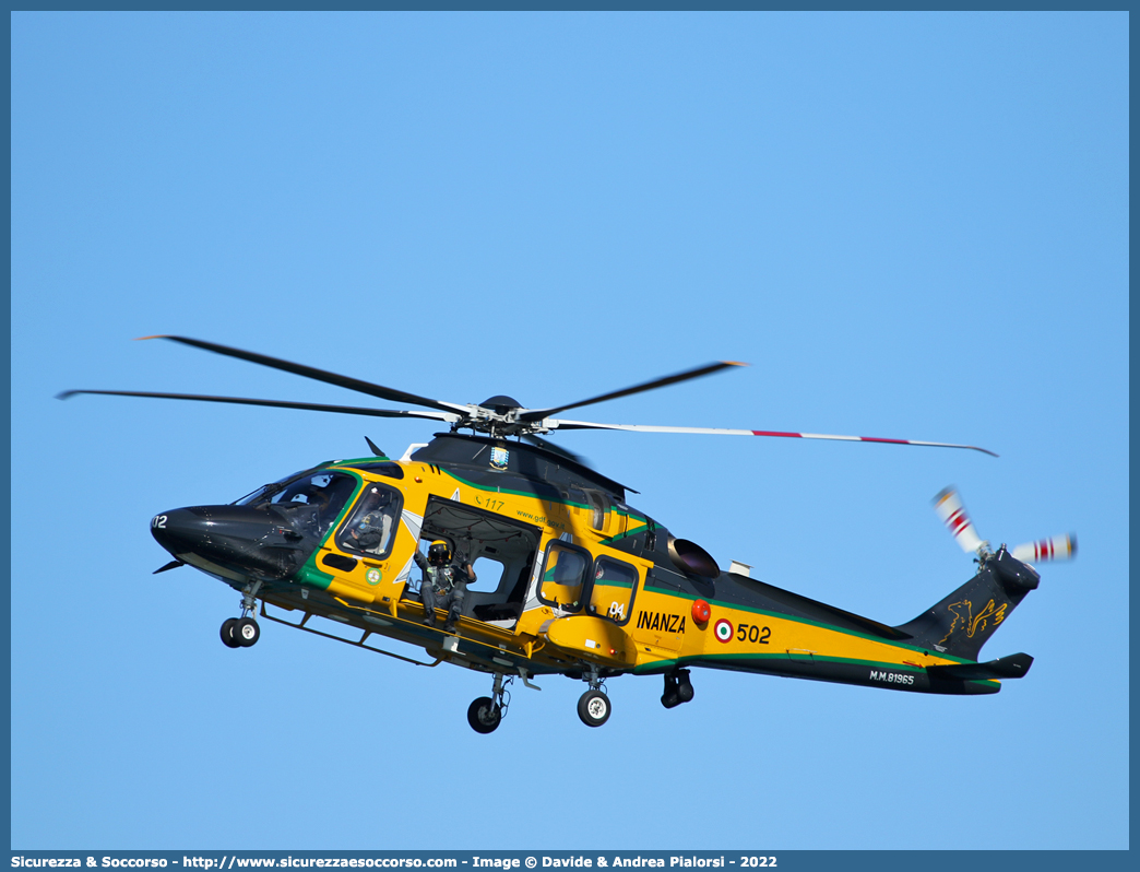 MM81965/ GF 502
Guardia di Finanza
R.O.A.N. Componente Aerea
Leonardo Helicopters UH169A
Parole chiave: GdiF;G.D.F.;GDF;Guardia di Finanza;R.O.A.N.;ROAN;Componente Aerea;Leonardo;Helicopters;Agusta;Westland;AW169;UH169A