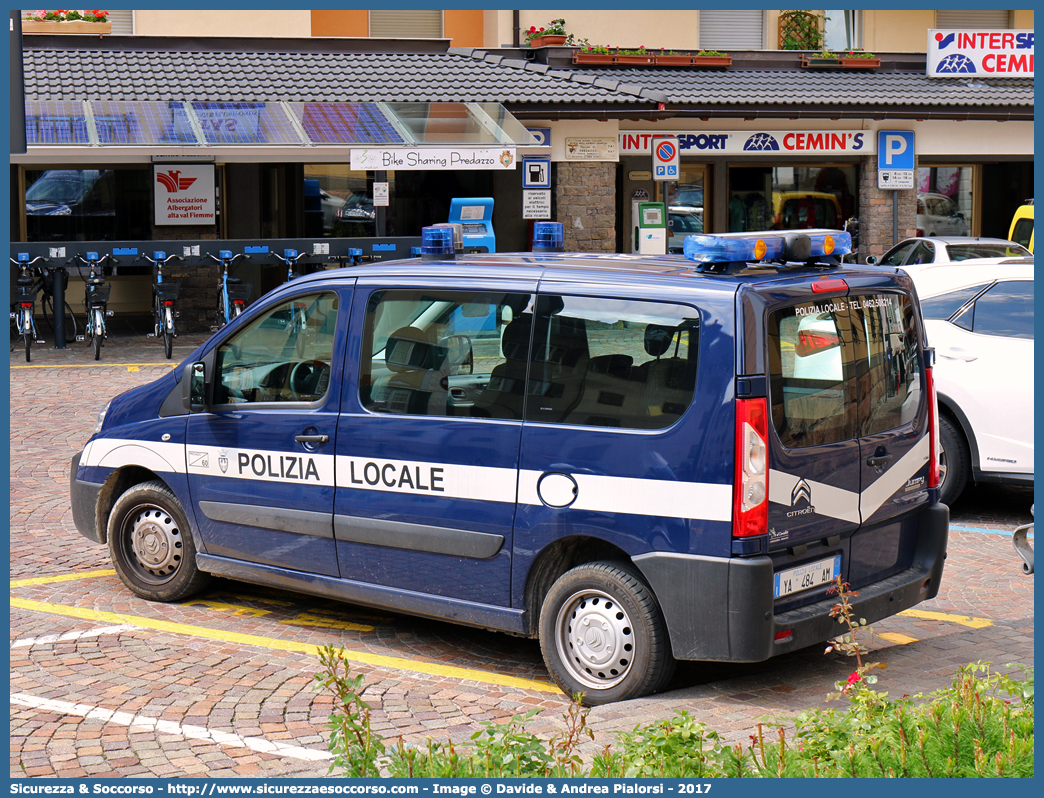 Polizia Locale YA484AM
Polizia Municipale
Comune di Predazzo
Citroen Jumpy III serie restyling 
Allestitore Ciabilli S.r.l.
Parole chiave: Polizia;Locale;Municipale;Predazzo;Citroen;Jumpy;Ciabilli