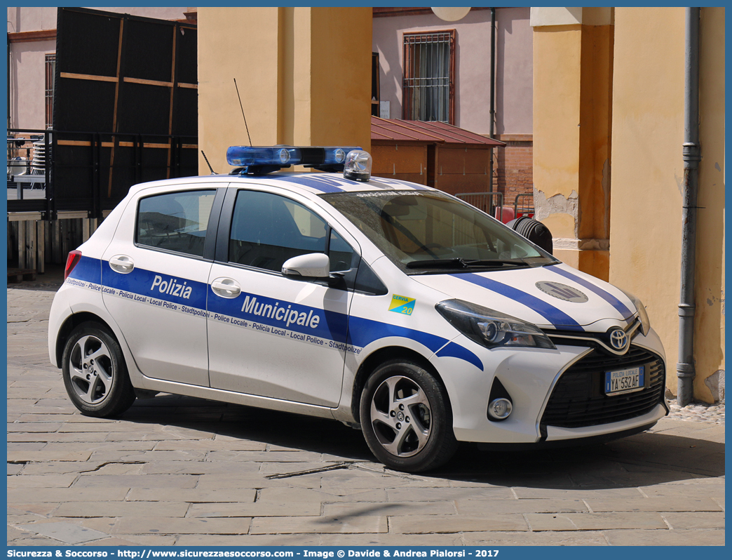 Polizia Locale YA532AF
Polizia Municipale
Comune di Cervia
Toyota Yaris Hybrid III serie restyling
Allestitore Focaccia Group S.r.l.
Parole chiave: Polizia;Locale;Municipale;Cervia;Toyota;Yaris;Hybrid;Focaccia