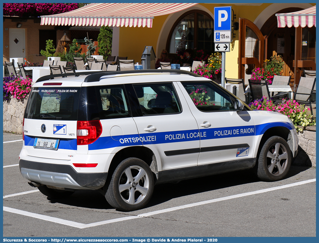 Polizia Locale YA968AC
Polizia Municipale
Comune di Santa Cristina
Skoda Yeti II serie
Parole chiave: PL;PM;P.L.;P.M.;Polizia;Locale;Municipale;Santa;Cristina;Christina;Valgardena;Skoda;Yeti