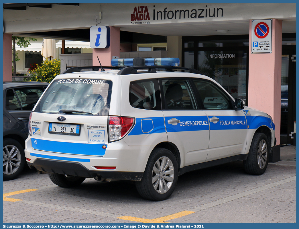 Polizia Locale YA931AC
Polizia Municipale
Comune di Badia
Subaru Forester V serie
Allestitore Polar Special Car S.n.c.
Parole chiave: Polizia;Locale;Municipale;Gemeindepolizei;De Comun;Badia;Abtei;Subaru;Forester;Polar Special Car;YA931AC;YA 931 AC