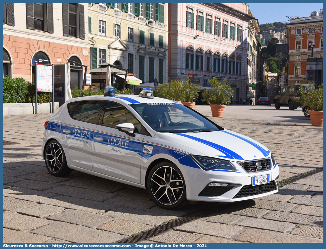 Polizia Locale YA596AP
Polizia Locale
Comune di Sanremo
Seat Leon FR III serie
Allestitore Bertazzoni S.r.l.
Parole chiave: Polizia;Municipale;Locale;Sanremo;Seat;Leon;FR;Bertazzoni