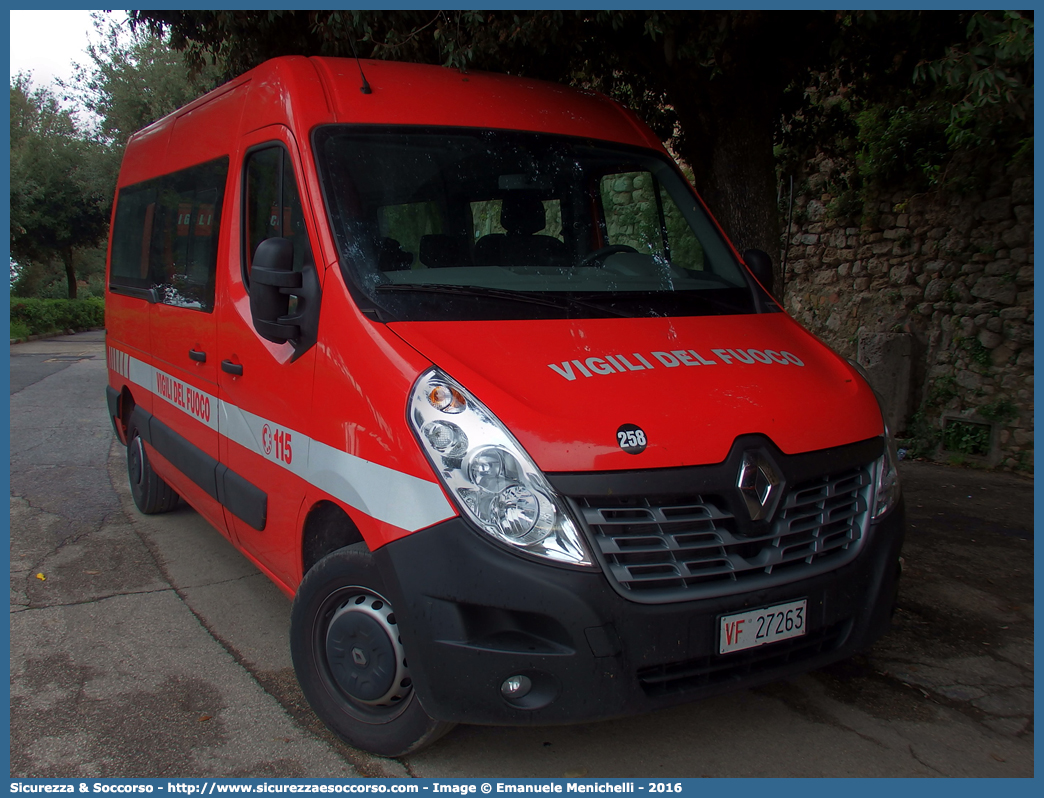 VF 27263
Corpo Nazionale Vigili del Fuoco
Renault Master IV serie
Allestitore Focaccia Group S.r.l.
Parole chiave: VVF;V.V.F.;Corpo;Nazionale;Vigili;del;Fuoco;Renault;Master;Focaccia