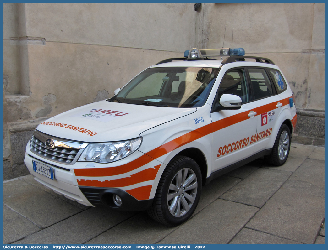 3966
118 Agenzia Regionale Emergenza Urgenza
Regione Lombardia
Subaru Forester V serie
Allestitore Bertazzoni S.r.l.
Parole chiave: 118;AREU;A.R.E.U.;S.S.U.Em.;SSUEm;Lombardia;Automedica;Subaru;Forester;Bertazzoni