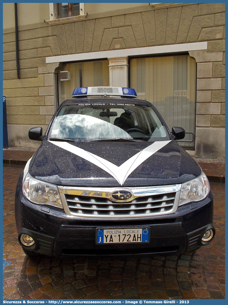 Polizia Locale YA172AH
Polizia Locale
Comune di Rovereto
Subaru Forester V serie
Allestitore Ciabilli S.r.l.
Parole chiave: Polizia;Locale;Municipale;Rovereto;Subaru;Forester;Ciabilli;YA172AH;YA 172 AH