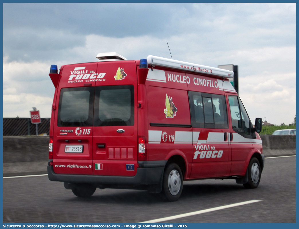 VF 26318
Corpo Nazionale Vigili del Fuoco
Nucleo Cinofili
Ford Transit III serie resyling
Parole chiave: Corpo;Nazionale;Vigili del Fuoco;Vigili;Fuoco;Ford;Transit;Cinofili