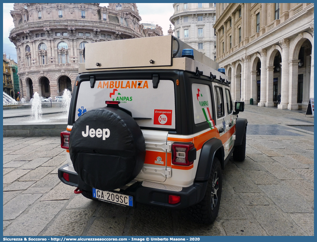 -
ANPAS Liguria
Jeep Wrangler JL
Allestitore Ambitalia S.p.A.
Parole chiave: ANPAS;A.N.P.A.S.;Associazione;Nazionale;Pubbliche;Assistenze;118;Ambulanza;Jeep;Wrangler;JL;Ambitalia