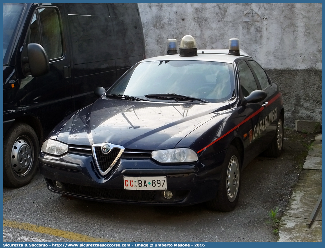 CC BA897
Arma dei Carabinieri
Alfa Romeo 156 I serie
con sistema "Falco"
Parole chiave: CC;C.C.;Arma;dei;Carabinieri;Nucleo;Operativo;e;Radiomobile;Radio Mobile;NORM;N.O.R.M.;NRM;N.R.M.;Alfa;Romeo;156