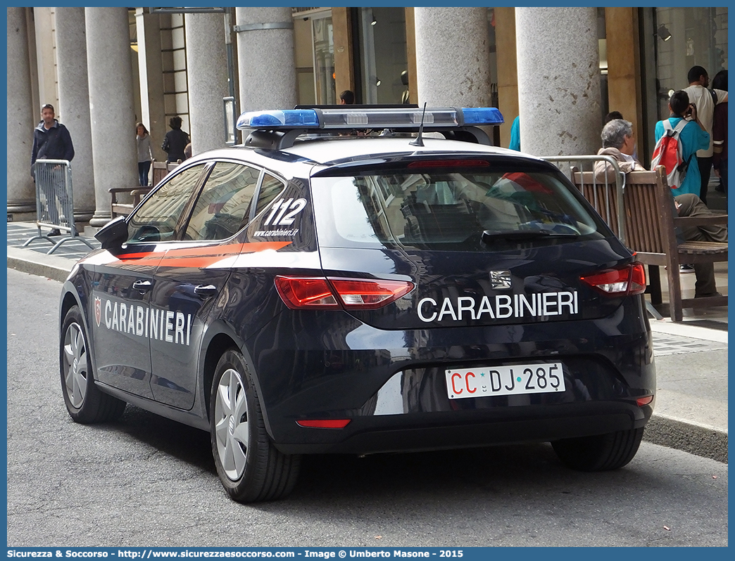 CC DJ285
Arma dei Carabinieri
Seat Leon III serie
Allestitore Nuova Carrozzeria Torinese S.r.l.
Parole chiave: CC;C.C.;Arma;dei;Carabinieri;Radiomobile;Radio;Mobile;Seat;Leon;NCT;Nuova Carrozzeria Torinese