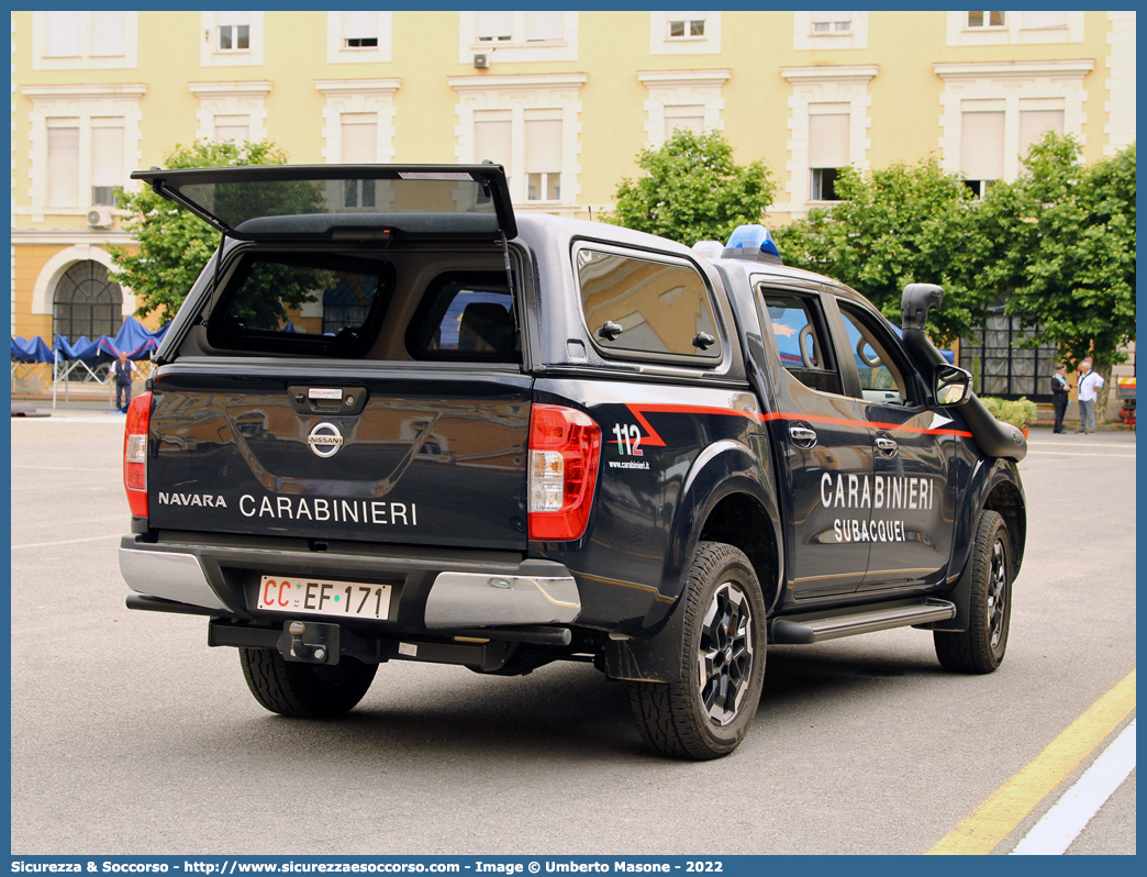 CC EF171
Arma dei Carabinieri
Centro e Nuclei Subacquei
Nissan Navara III serie
Parole chiave: CC;C.C.;Arma;dei;Carabinieri;Centro;Nucleo;Nuclei;Subacquei;Nissan;Navara